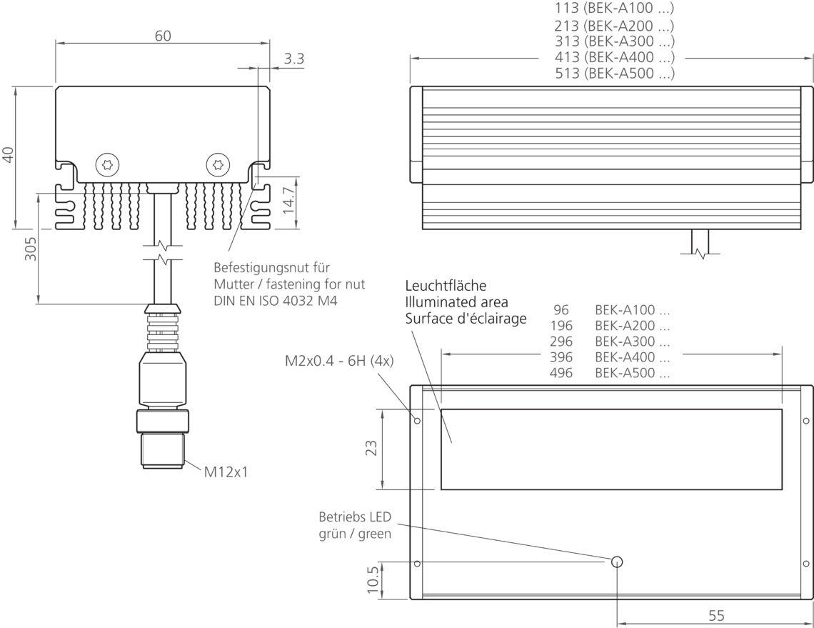 BE-B Barlights Joist lights with switchable constant light