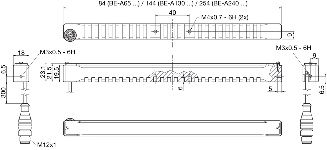 BE-B Balkenbeleuchtungen Balkenbeleuchtungen mit schaltbarem Gleichlicht