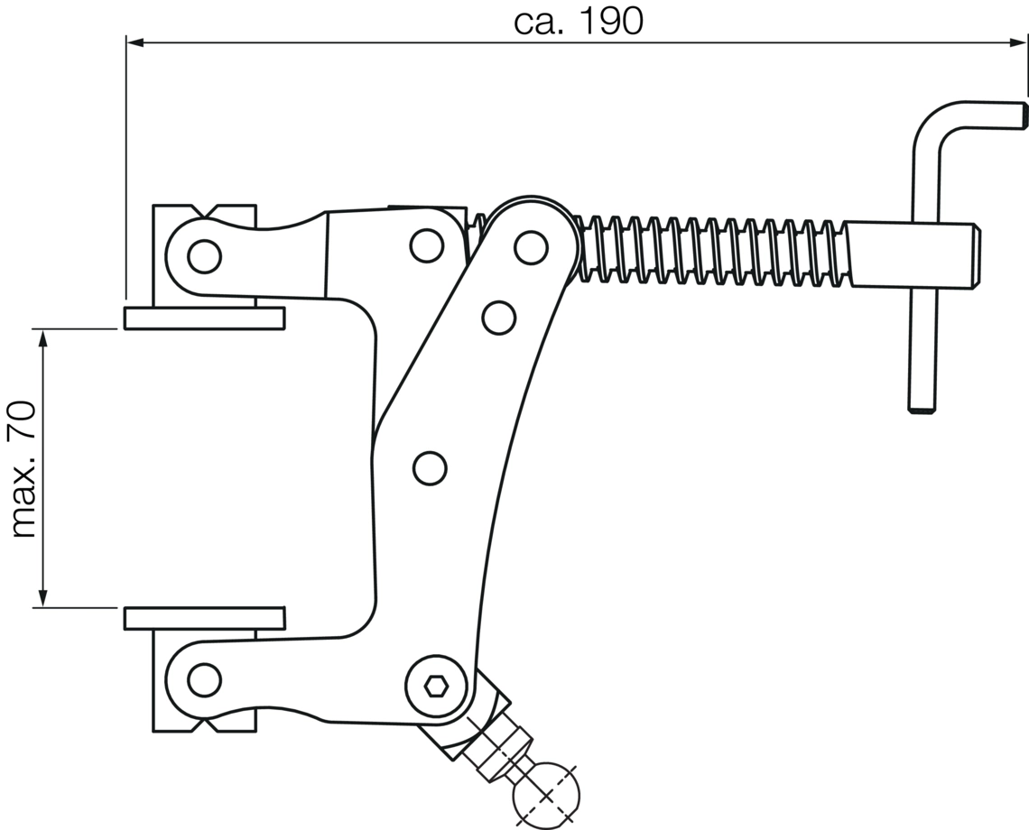 Kugelgelenkhalterung Z-UBT-KU-MS Montagesystem