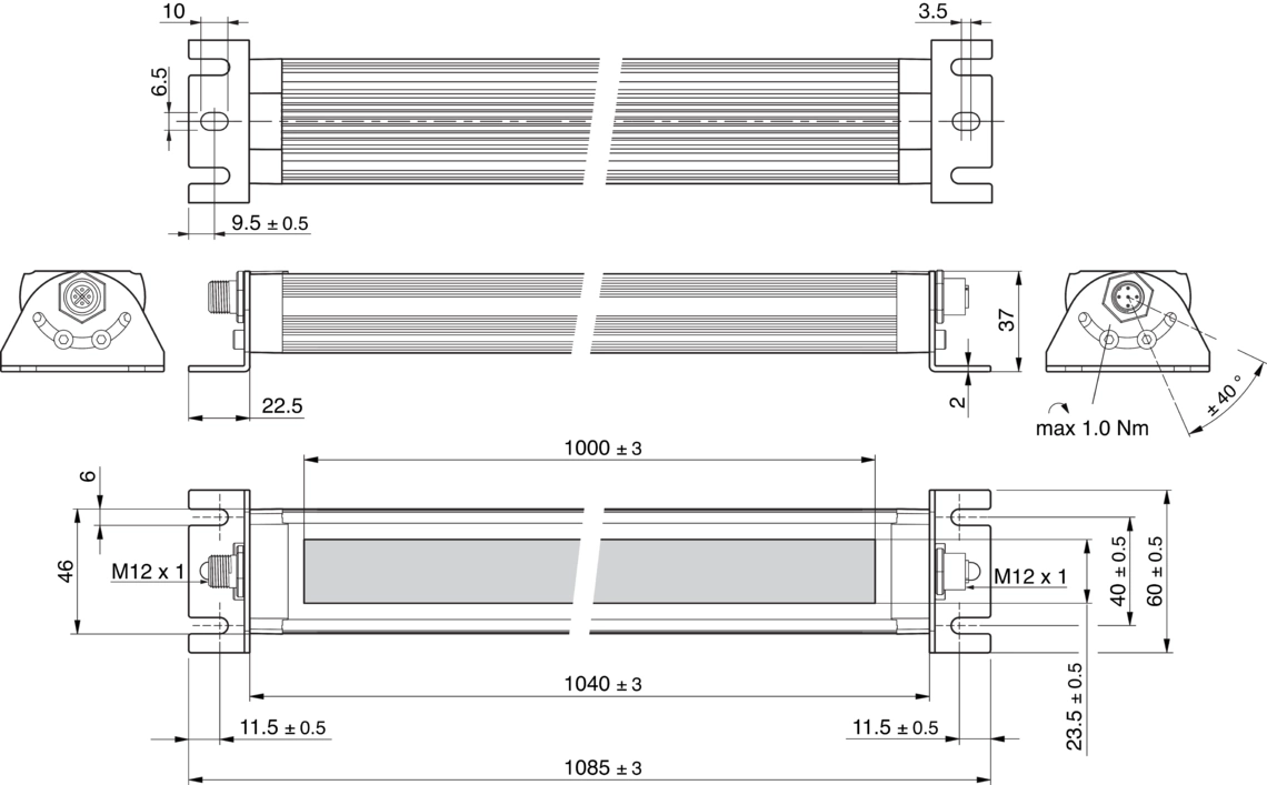 Machine lighting MB-R Machine lighting semicircular