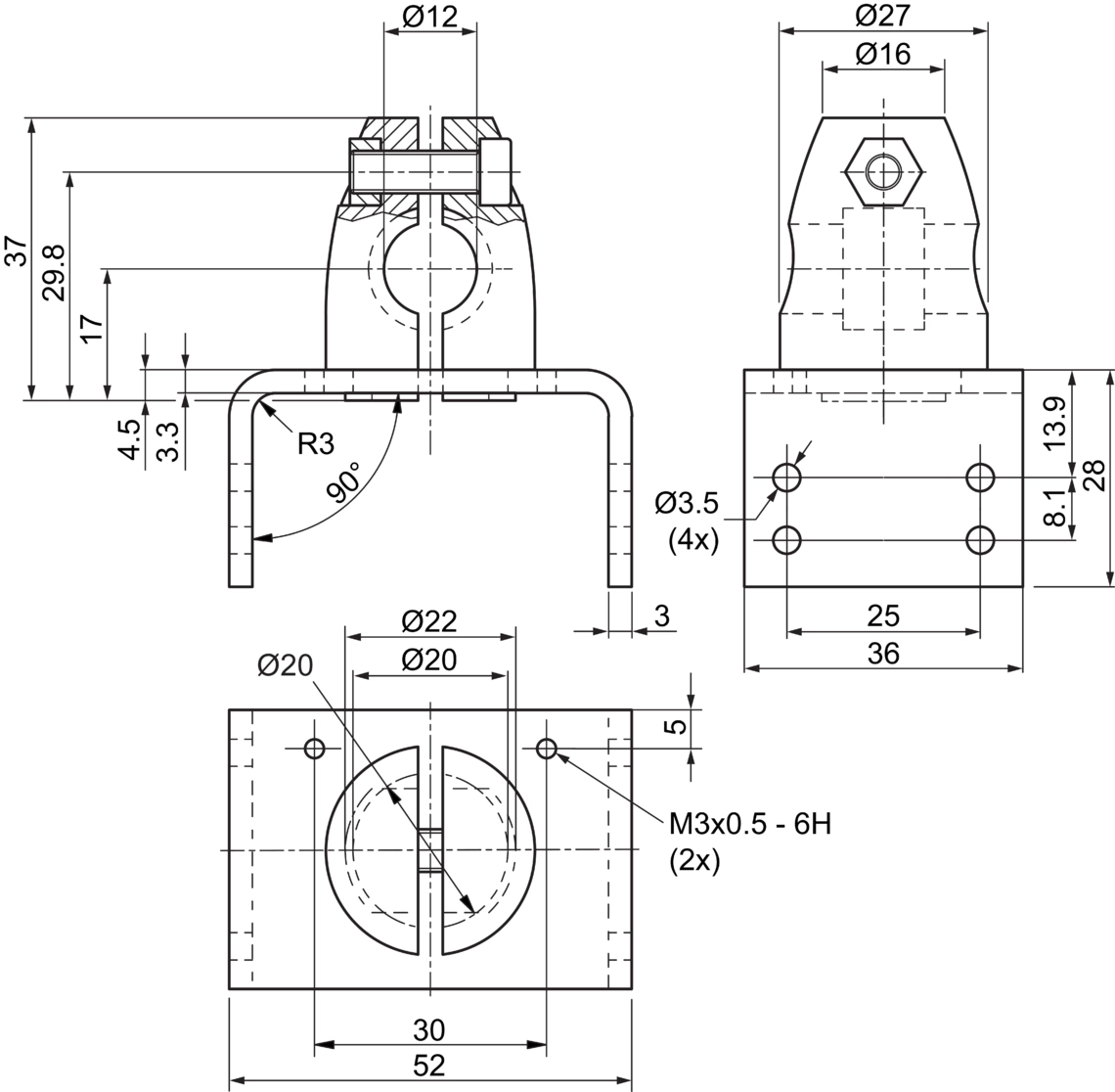 夹持支架 Z-UBT-KL-PH 产品支架