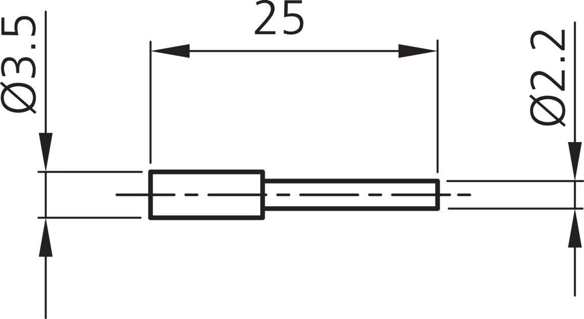塑料光纤传感器 KLS-Z 附件 ' AK 2.2/1 Adapterhülse für KS-Lichtleiter