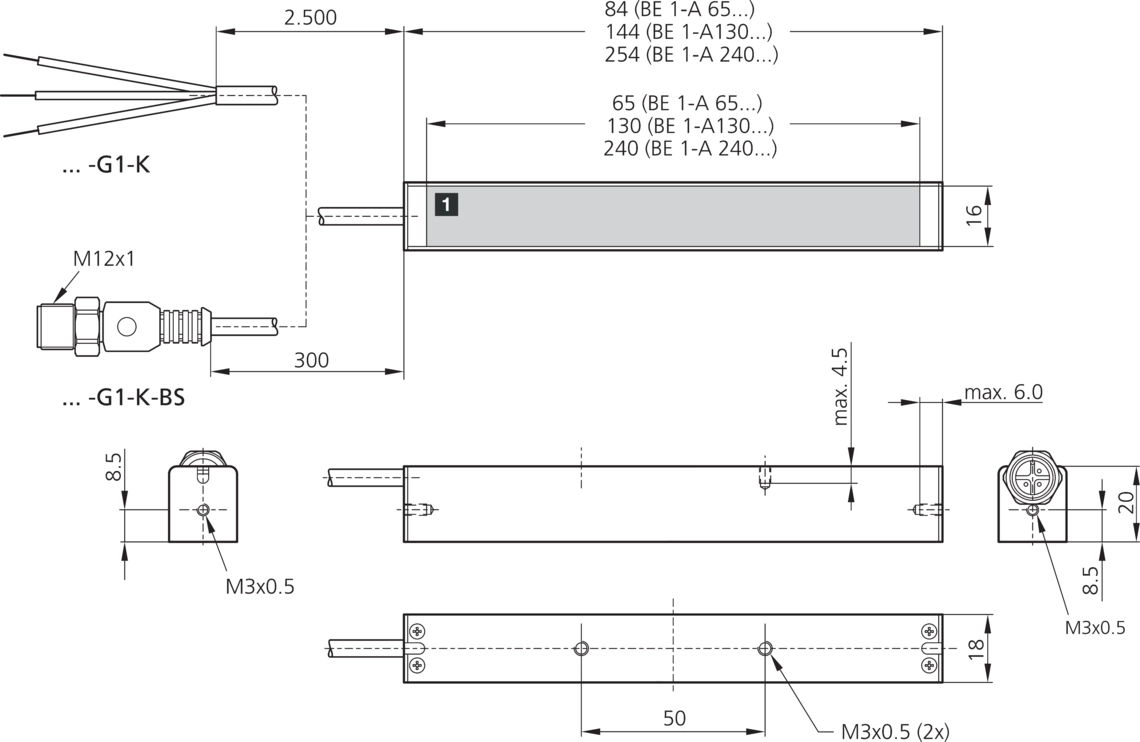 BE-B Balkenbeleuchtungen Balkenbeleuchtungen mit schaltbarem Gleichlicht
