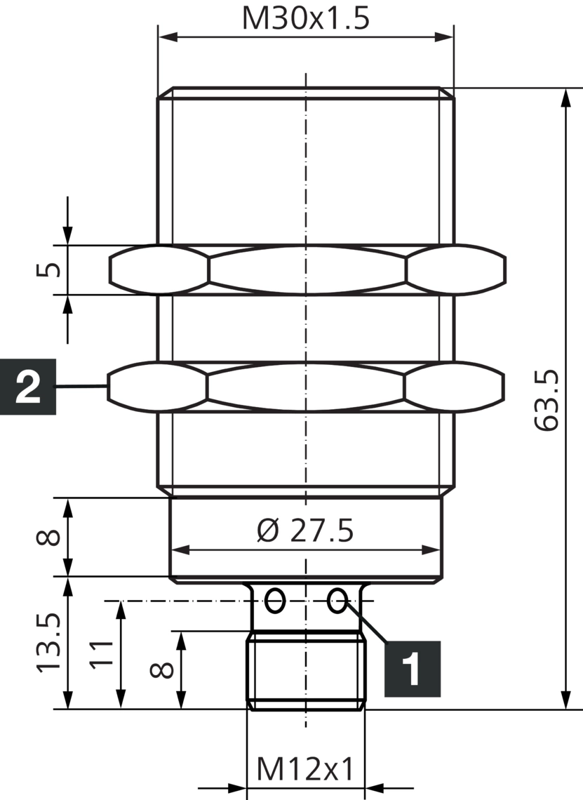 Détecteurs de proximité inductifs INW Entièrement métallique