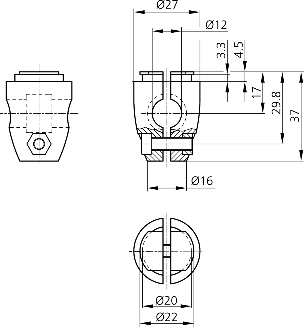 夹持支架 Z-UBT-KL-MS 安装系统