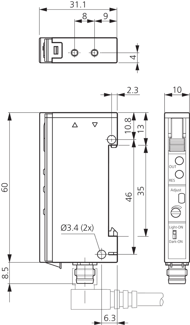 塑料光纤传感器 放大器 OLV-K