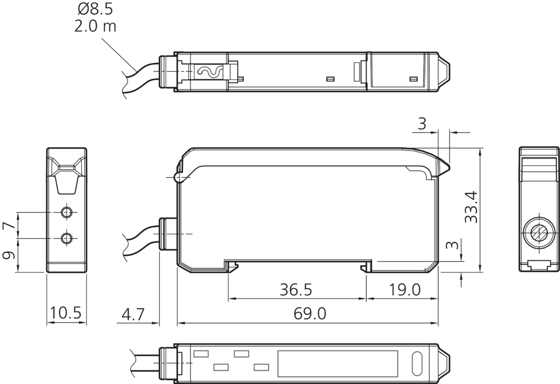 塑料光纤传感器 放大器 OLV-K